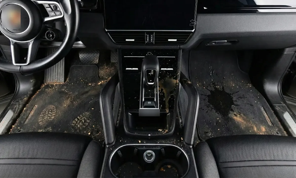 Interior sem o tapete (antes)